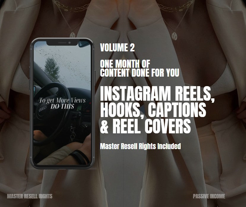 Volume 2 Luxury Reels, Captions, Hooks & Covers